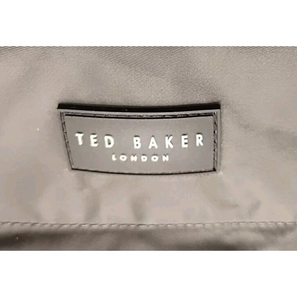 Ted‎ Baker London Charcoal Gray Toiletry Travel Bag Towel Wash Cloth Nylon 13x10 - Picture 2 of 8
